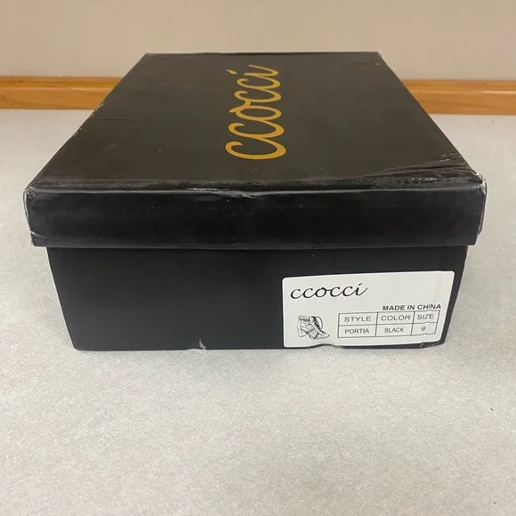 Portia Black Braided Block Heel by ccocci - Picture 2 of 11